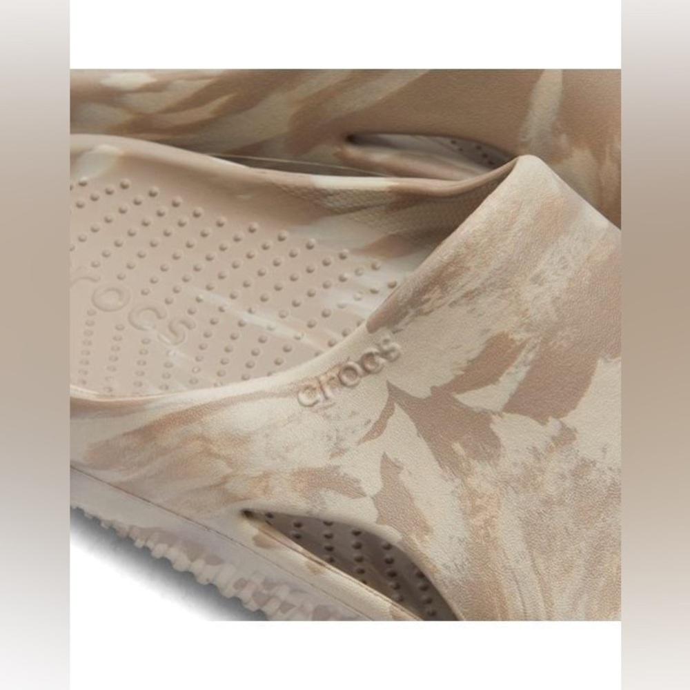 Crocs Women's Brown Mellow Marbled Slide - Picture 2 of 7